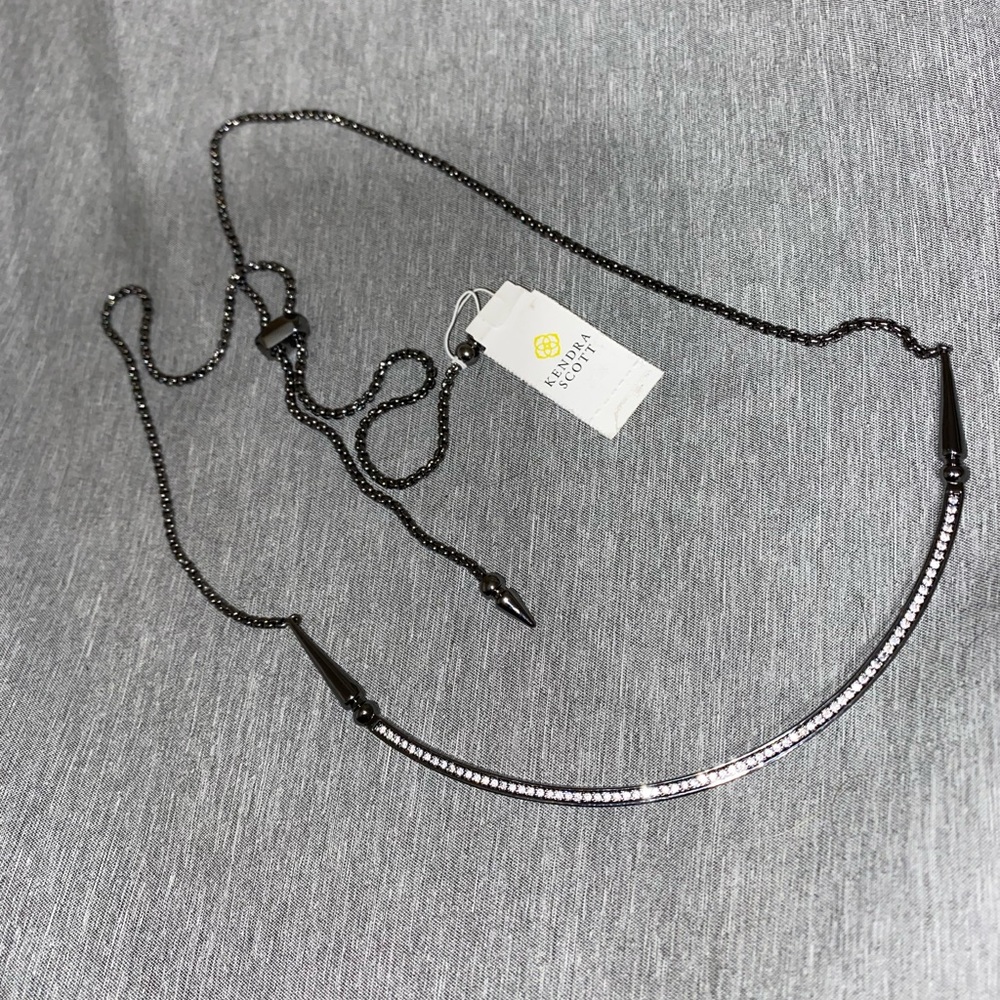 Kendra Scott Scottie Hematite Choker | Gunmetal